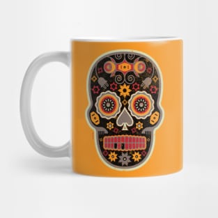 Cempasuchil de Muertes Mexican Sugar Skull Mug